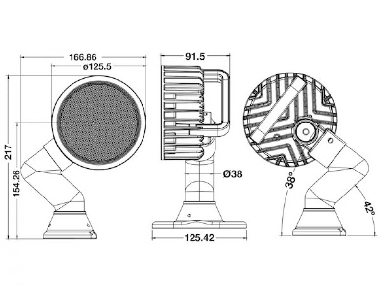 Image of 5 Inch LED Articulating Flood Light from Buyers Products. Part number: 1492145