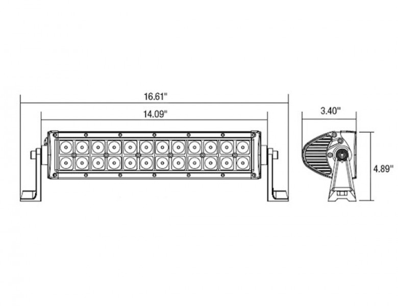 Image of 14 Inch 6480 Lumen LED Combination Spot-Flood Light Bar from Buyers Products. Part number: 1492161
