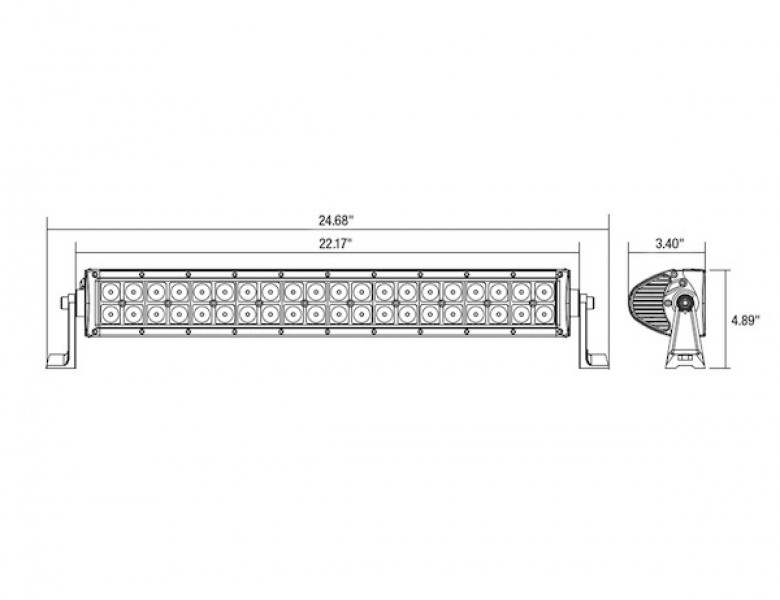 Image of 22 Inch 10,800 Lumen LED Clear Combination Spot-Flood Light Bar from Buyers Products. Part number: 1492162