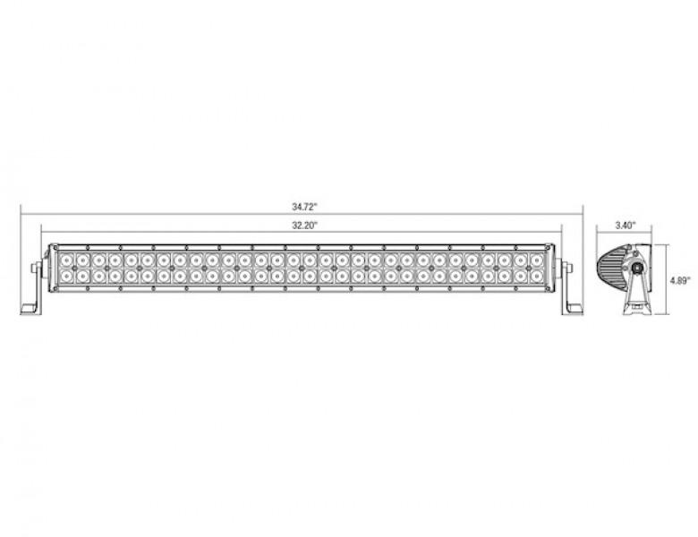 Image of 32 Inch 16,200 Lumen LED Clear Combination Spot-Flood Light Bar from Buyers Products. Part number: 1492163