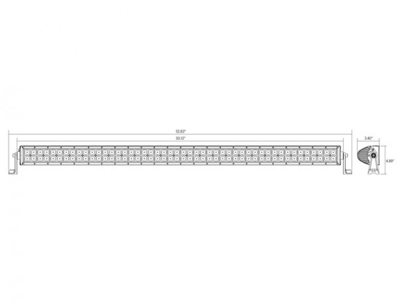 Image of 52-1/2 Inch 25,920 Lumen LED Clear Combination Spot-Flood Light Bar from Buyers Products. Part number: 1492165