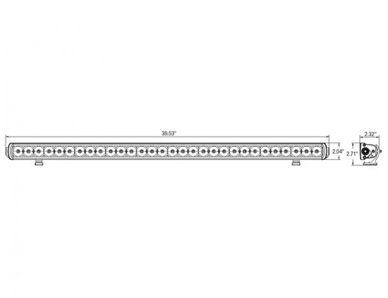 Image of 39.5 Inch 8100 Lumen LED Clear Combination Spot-Flood Light Bar from Buyers Products. Part number: 1492184