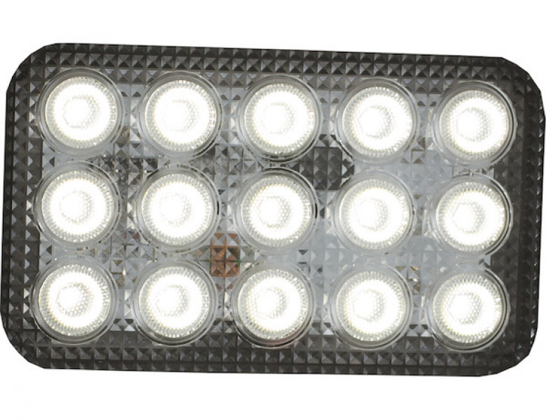 Image of Ultra Bright 6 Inch Wide Rectangular Clear LED Spot Light from Buyers Products. Part number: 1492190