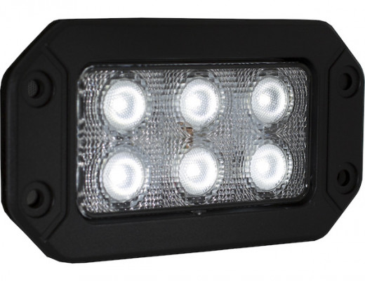 Image of 6.5 Inch by 3.5 Inch Rectangular LED Clear Flood Light from Buyers Products. Part number: 1492191