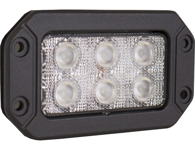 Image of 6.5 Inch by 3.5 Inch Rectangular LED Clear Flood Light from Buyers Products. Part number: 1492191