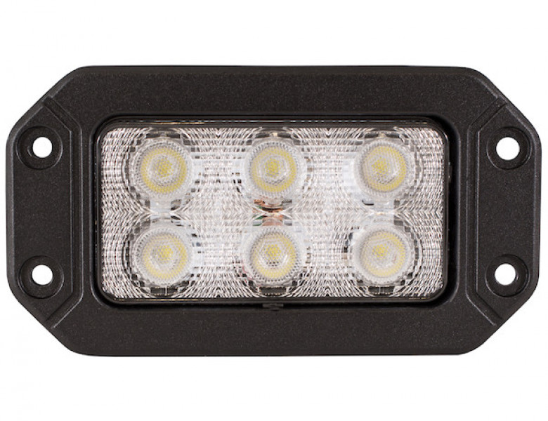 Image of 6.5 Inch by 3.5 Inch Rectangular LED Clear Flood Light from Buyers Products. Part number: 1492191