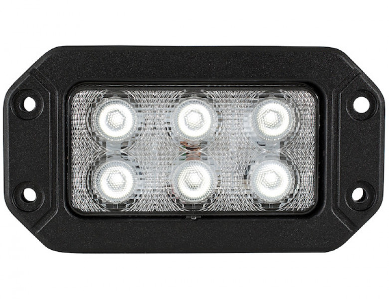 Image of 6.5 Inch by 3.5 Inch Rectangular LED Clear Flood Light from Buyers Products. Part number: 1492191