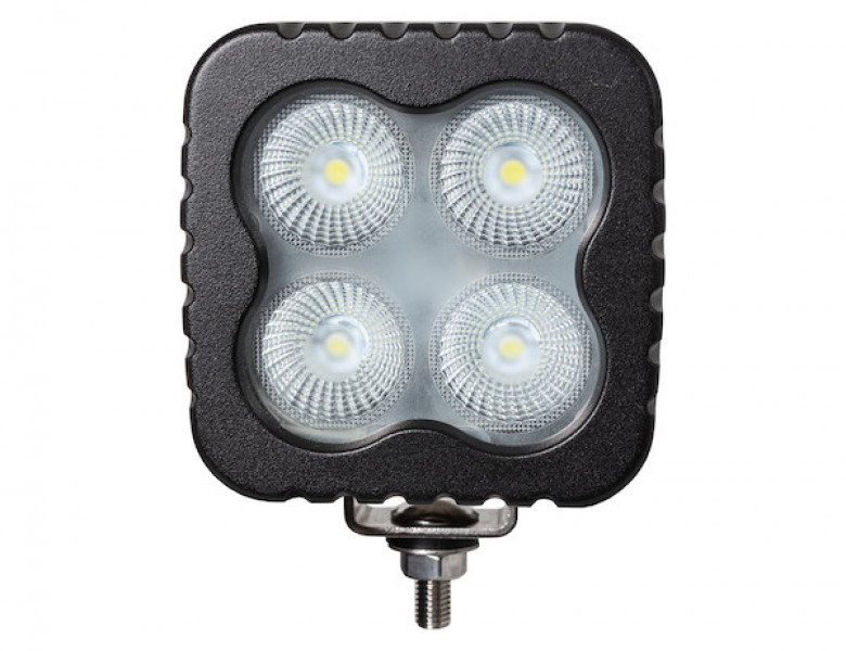 Image of Heated 4 Inch Square LED Flood Light - Clear from Buyers Products. Part number: 1492198