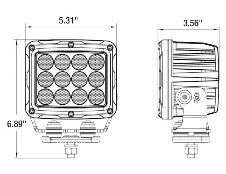 Image of Ultra Bright 5.5 Inch Wide LED Flood Light from Buyers Products. Part number: 1492226