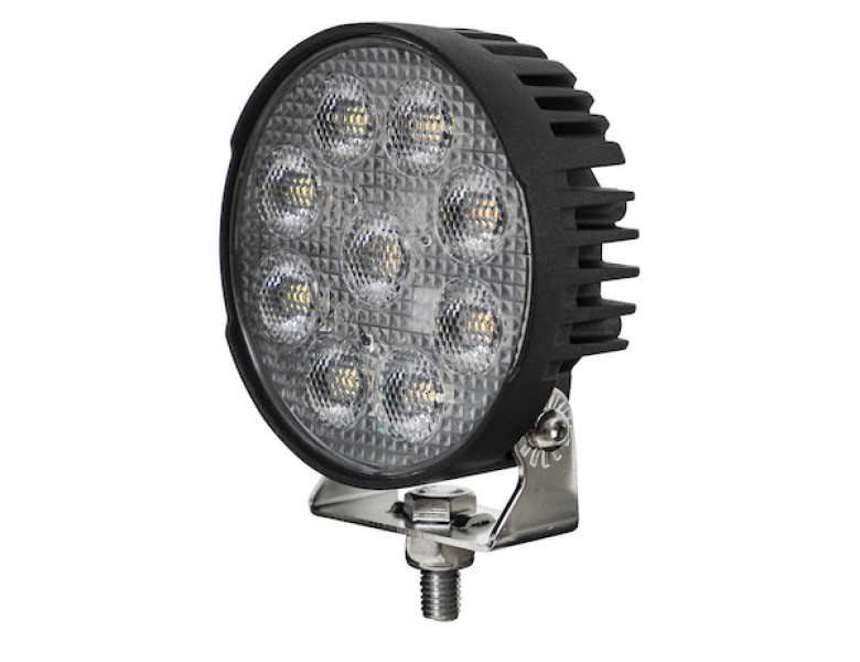 Image of Ultra Bright 4.5 Inch Wide LED Flood Light with Strobe - Round Lens from Buyers Products. Part number: 1492231