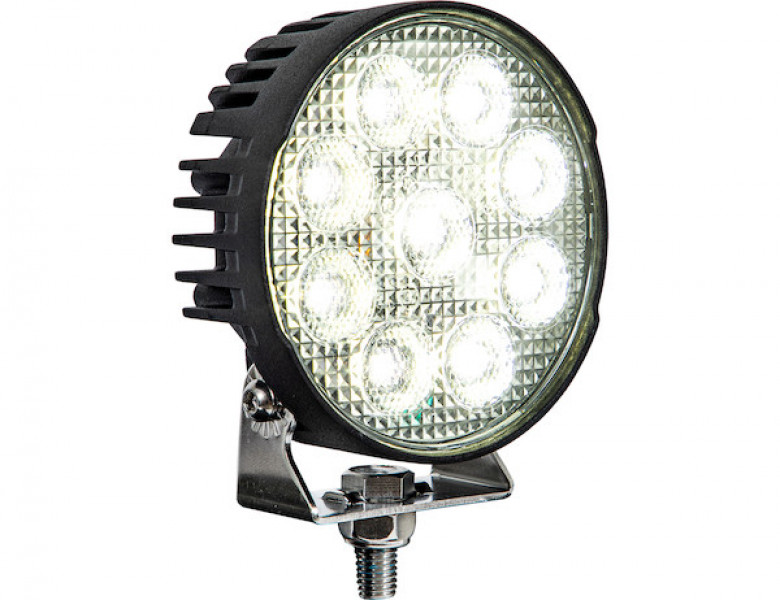 Image of Ultra Bright 4.5 Inch Wide LED Flood Light with Strobe - Round Lens from Buyers Products. Part number: 1492231