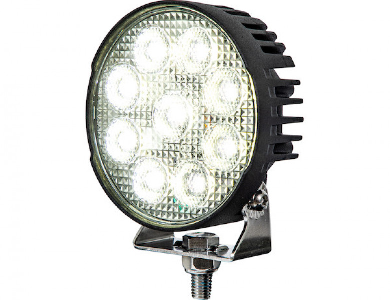 Image of Ultra Bright 4.5 Inch Wide LED Flood Light with Strobe - Round Lens from Buyers Products. Part number: 1492231