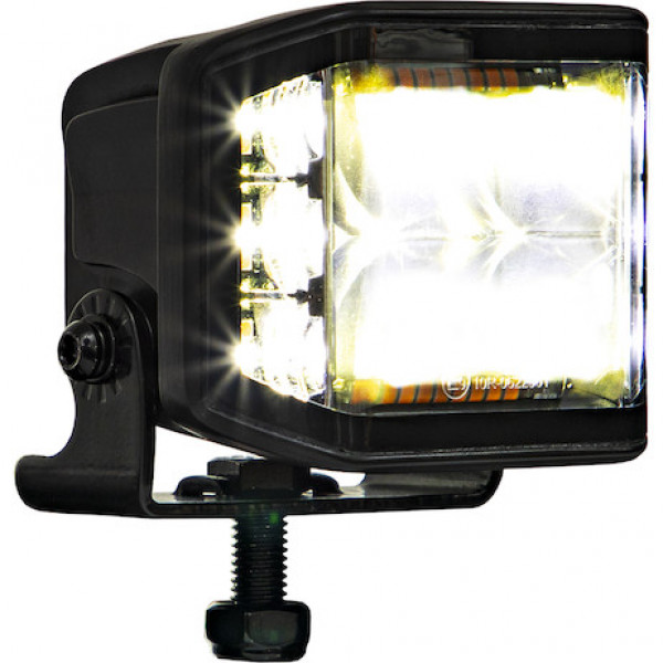 Image of 4 Inch Wide LED Flood Light with Strobe - Square Lens from Buyers Products. Part number: 1492232