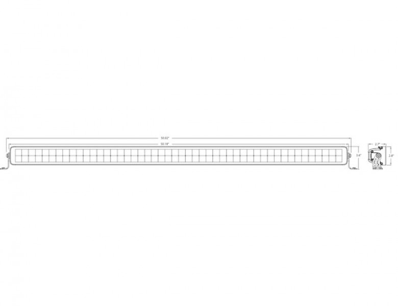 Image of Edgeless Ultra Bright Combination Spot-Flood LED Light Bar - Dual Row, 50 Inch Width from Buyers Products. Part number: 1492265