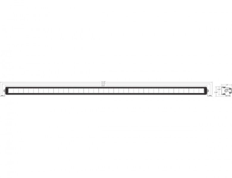 Image of Edgeless Ultra Bright Combination Light Bar - Single Row, 50 Inch Width from Buyers Products. Part number: 1492285