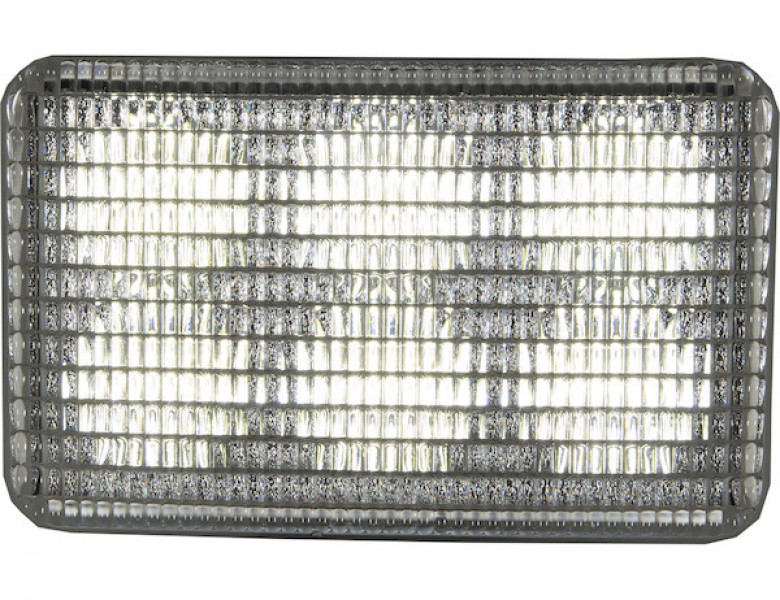 Image of 4 Inch by 6 Inch Rectangular LED Clear Flood Light with White Housing from Buyers Products. Part number: 1493118