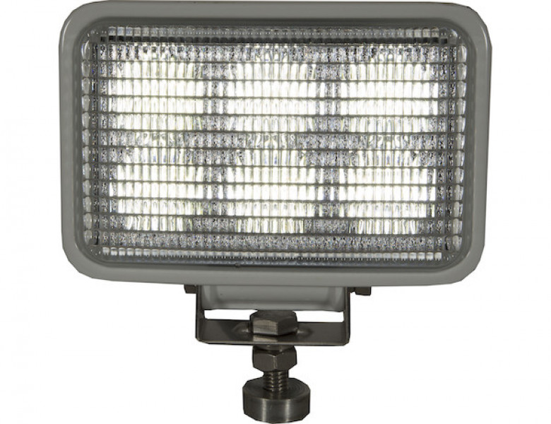 Image of 4 Inch by 6 Inch Rectangular LED Clear Flood Light with White Housing from Buyers Products. Part number: 1493118