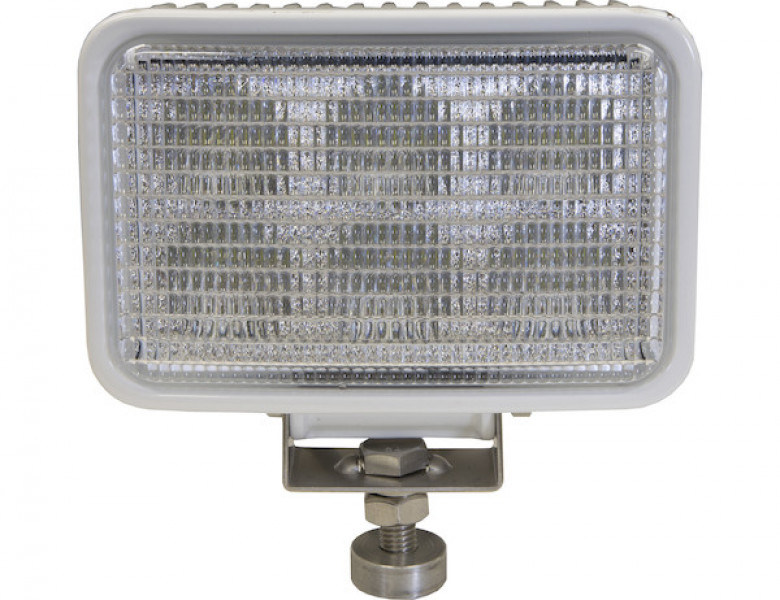 Image of 4 Inch by 6 Inch Rectangular LED Clear Flood Light with White Housing from Buyers Products. Part number: 1493118