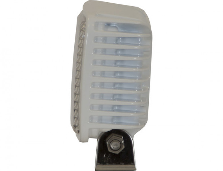 Image of 4 Inch by 6 Inch Rectangular LED Clear Spot Light With White Housing from Buyers Products. Part number: 1493218