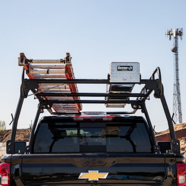 Image of 11-1/2 Foot Black Steel Truck Ladder Rack from Buyers Products. Part number: 1501150