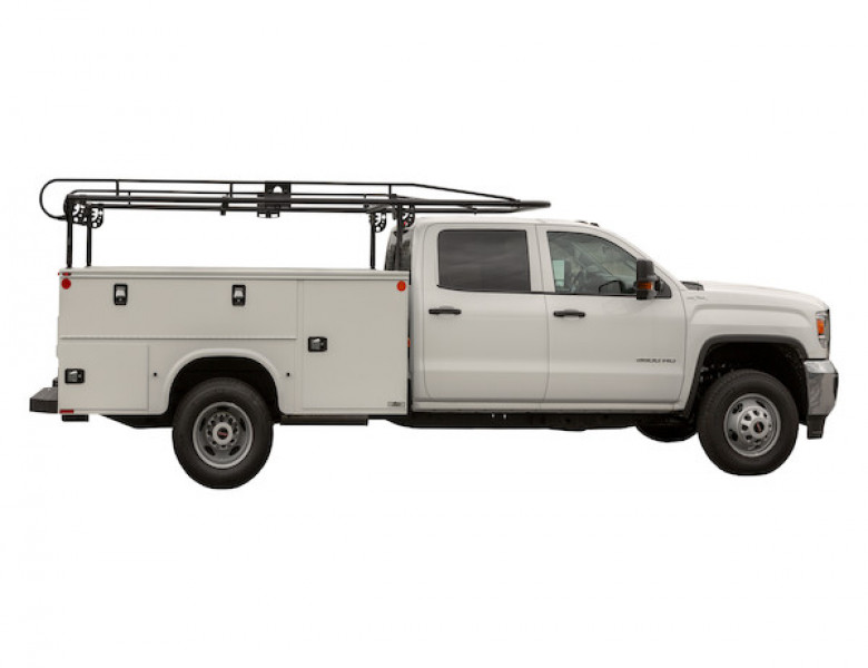 Image of 13-1/2 Foot Black Service Body Ladder Rack from Buyers Products. Part number: 1501250