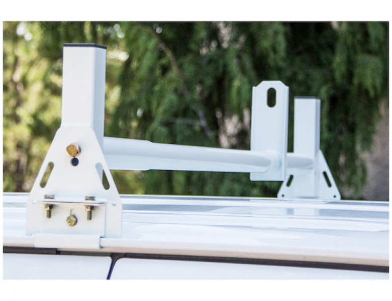 Image of White Van Ladder Rack Set - 2 Bars And 2 Clamps from Buyers Products. Part number: 1501310