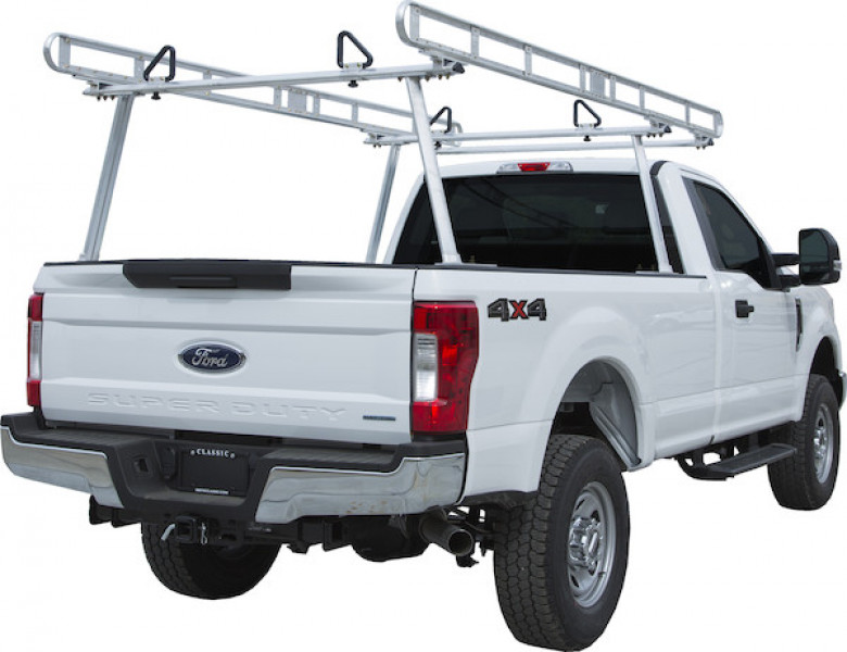 Image of Clear Anodized Aluminum Truck Ladder Rack from Buyers Products. Part number: 1501400