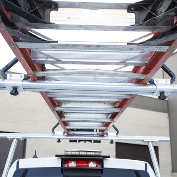 Image of Clear Anodized Aluminum Truck Ladder Rack from Buyers Products. Part number: 1501400