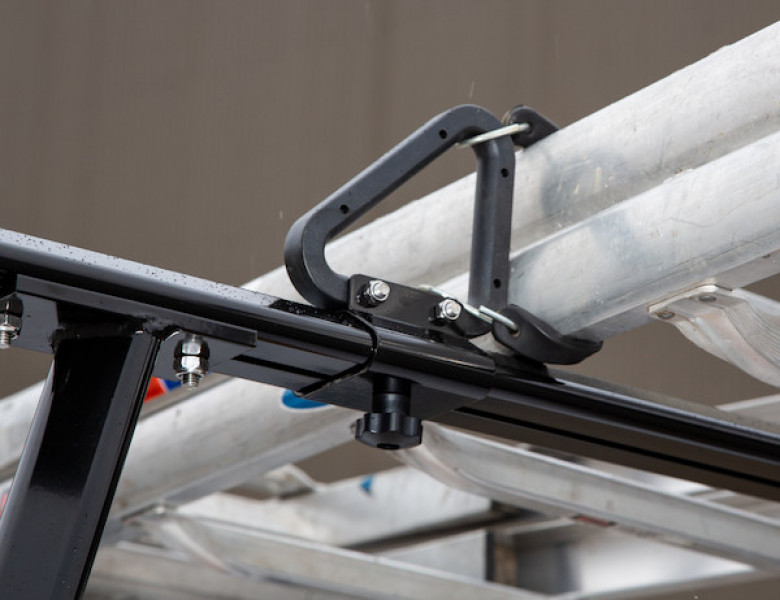 Image of Clear Anodized Aluminum Truck Ladder Rack from Buyers Products. Part number: 1501400