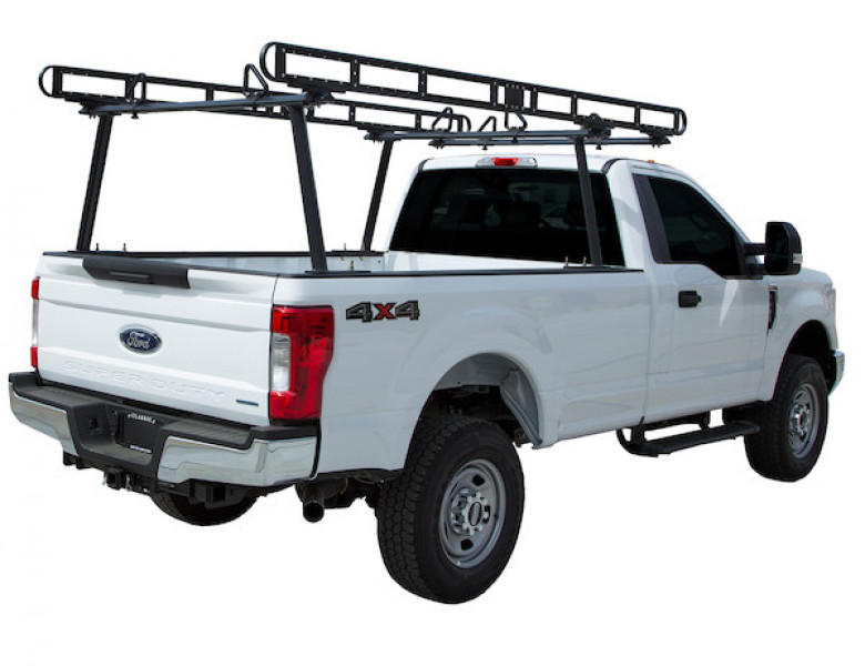 Image of Black Powder-Coated Aluminum Truck Ladder Rack from Buyers Products. Part number: 1501410