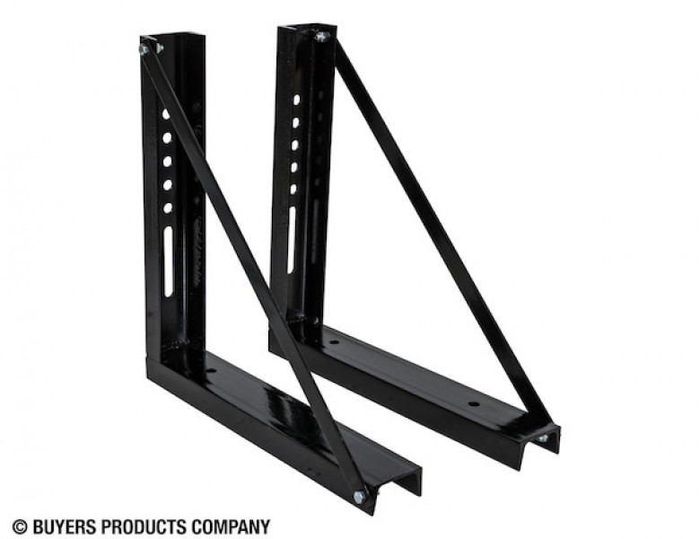 Image of 18x18 Inch Bolted Black Structural Steel Mounting Brackets from Buyers Products. Part number: 1701005B