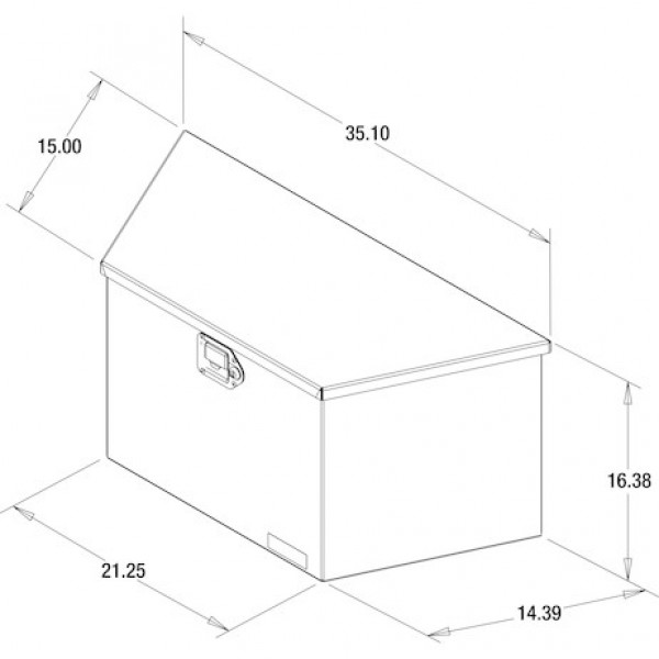 Image of 35 Inch Wide Gloss Black Steel Trailer Tongue Truck Box from Buyers Products. Part number: 1701280