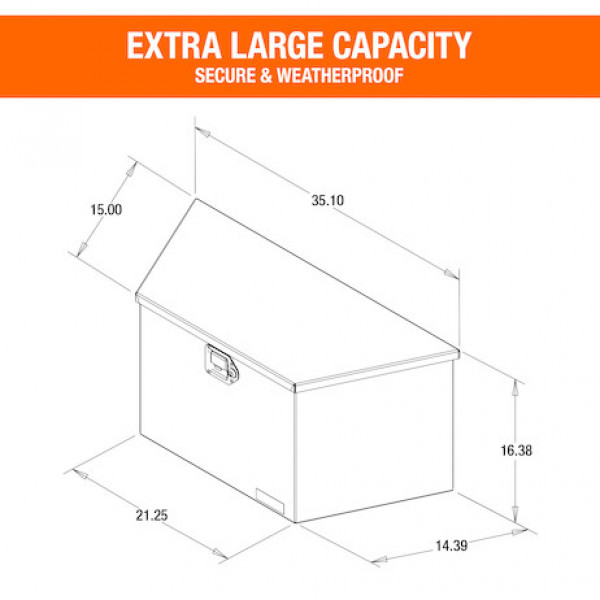 Image of 35 Inch Wide Gloss Black Steel Trailer Tongue Truck Box from Buyers Products. Part number: 1701280