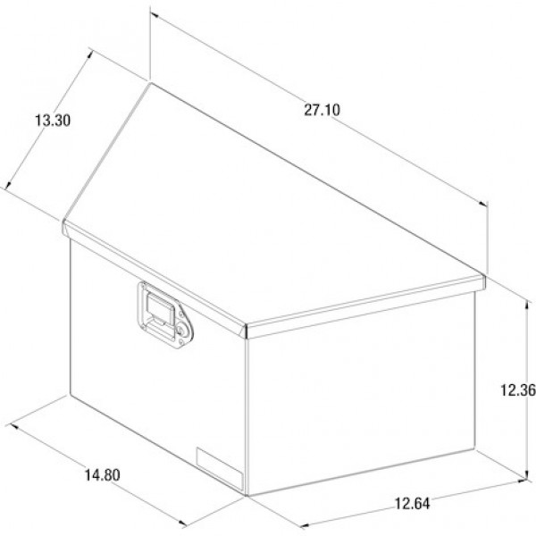 Image of 27 Inch Wide Gloss Black Steel Trailer Tongue Truck Box from Buyers Products. Part number: 1701281