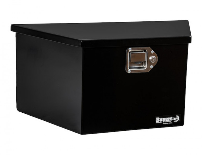 Image of 27 Inch Wide Gloss Black Steel Trailer Tongue Truck Box from Buyers Products. Part number: 1701281