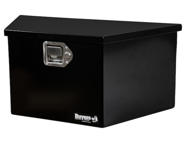 Image of 27 Inch Wide Gloss Black Steel Trailer Tongue Truck Box from Buyers Products. Part number: 1701281