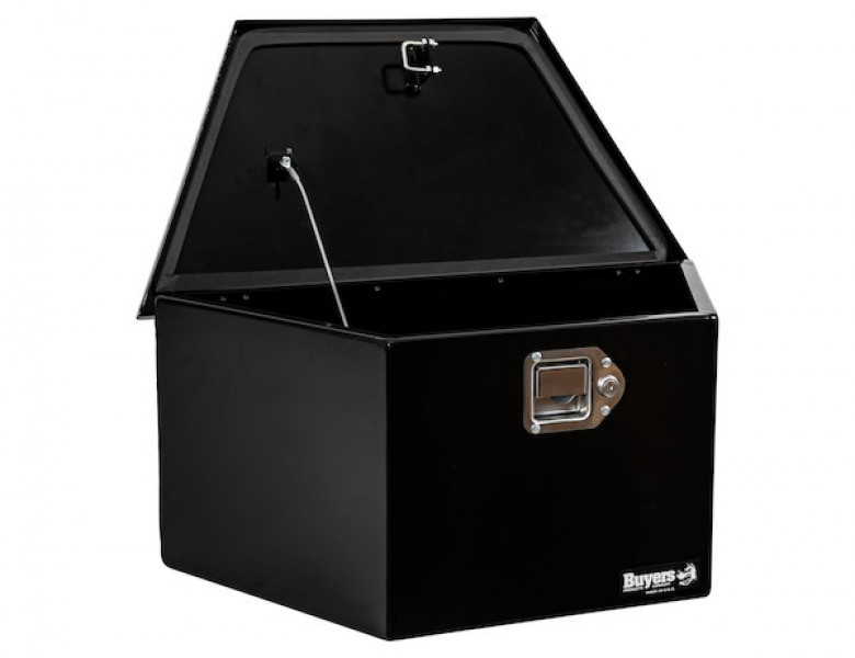 Image of 27 Inch Wide Gloss Black Steel Trailer Tongue Truck Box from Buyers Products. Part number: 1701281