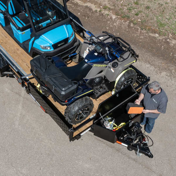 Image of 49 Inch Wide Gloss Black Steel Trailer Tongue Truck Box from Buyers Products. Part number: 1701285