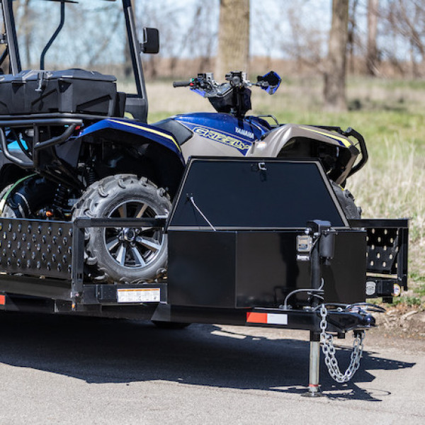 Image of 49 Inch Wide Gloss Black Steel Trailer Tongue Truck Box from Buyers Products. Part number: 1701285