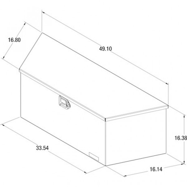 Image of 49 Inch Wide Gloss Black Steel Trailer Tongue Truck Box from Buyers Products. Part number: 1701285