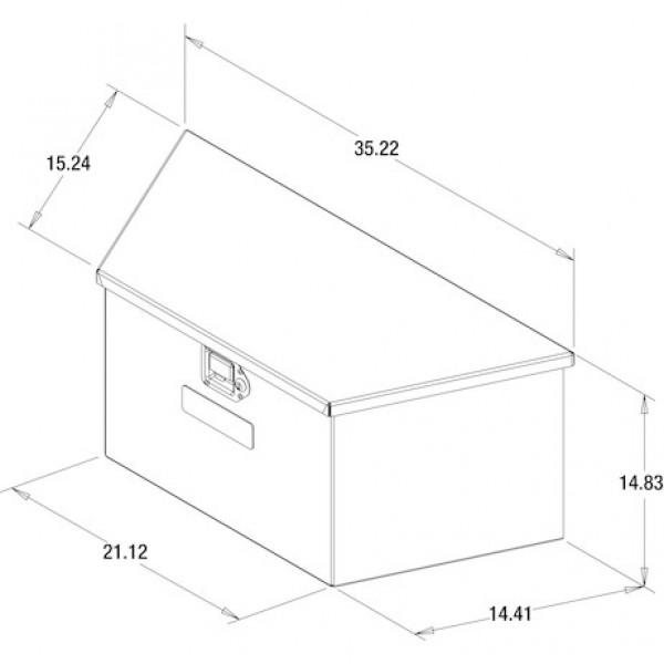 Image of 35 Inch Wide Diamond Tread Aluminum Trailer Tongue Truck Box from Buyers Products. Part number: 1701380