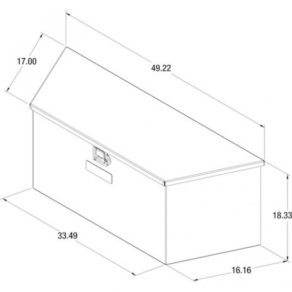 Image of 49 Inch Wide Diamond Tread Aluminum Trailer Tongue Truck Box from Buyers Products. Part number: 1701385