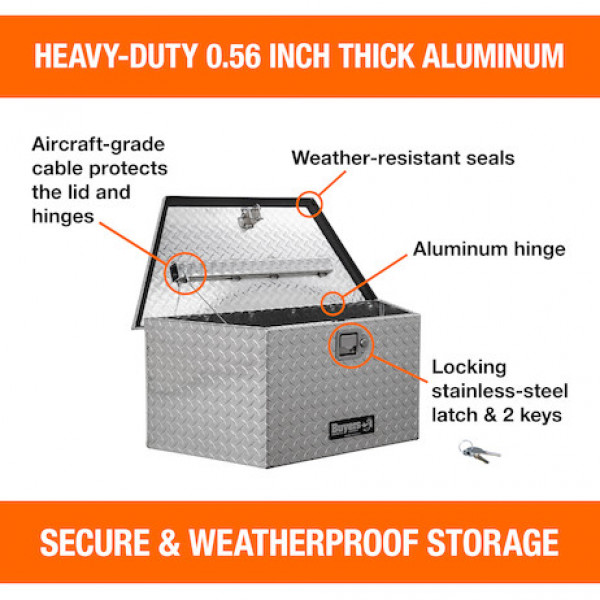 Image of 49 Inch Wide Diamond Tread Aluminum Trailer Tongue Truck Box from Buyers Products. Part number: 1701385