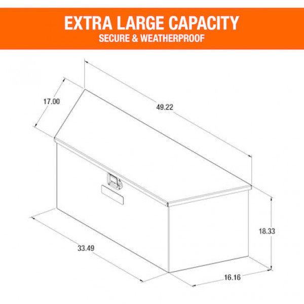 Image of 49 Inch Wide Diamond Tread Aluminum Trailer Tongue Truck Box from Buyers Products. Part number: 1701385