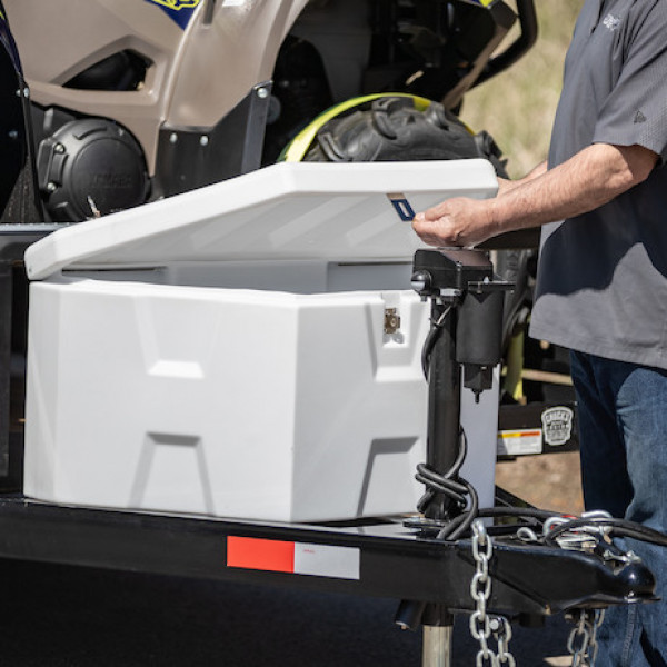 Image of 36 Inch Wide White Poly Trailer Tongue Truck Box from Buyers Products. Part number: 1701679