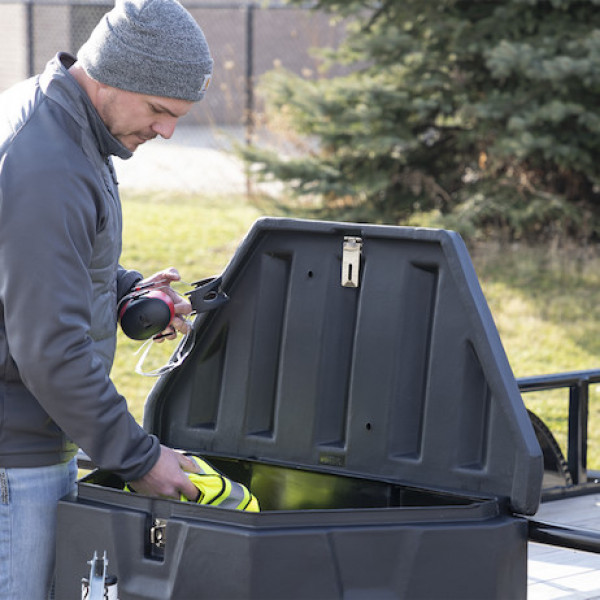 Image of 36 Inch Wide Black Poly Trailer Tongue Truck Box from Buyers Products. Part number: 1701680