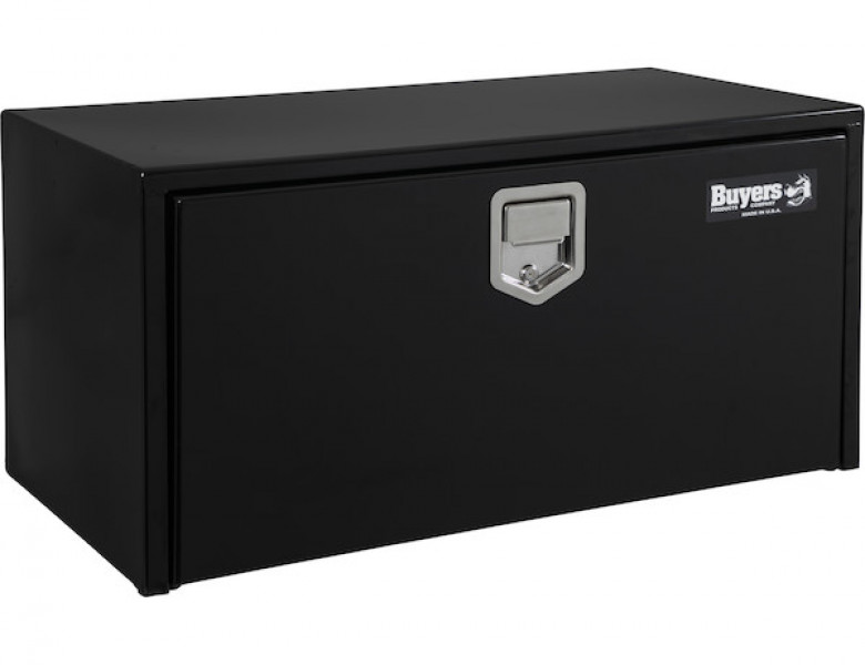 Image of 18x18x24 Inch Black Steel Underbody Truck Box With Paddle Latch from Buyers Products. Part number: 1702100