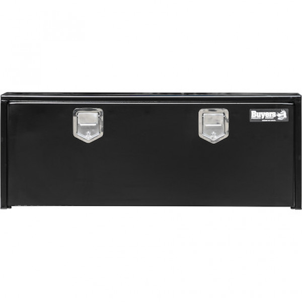 Image of 18x18x24 Inch Black Steel Underbody Truck Box With Paddle Latch from Buyers Products. Part number: 1702100