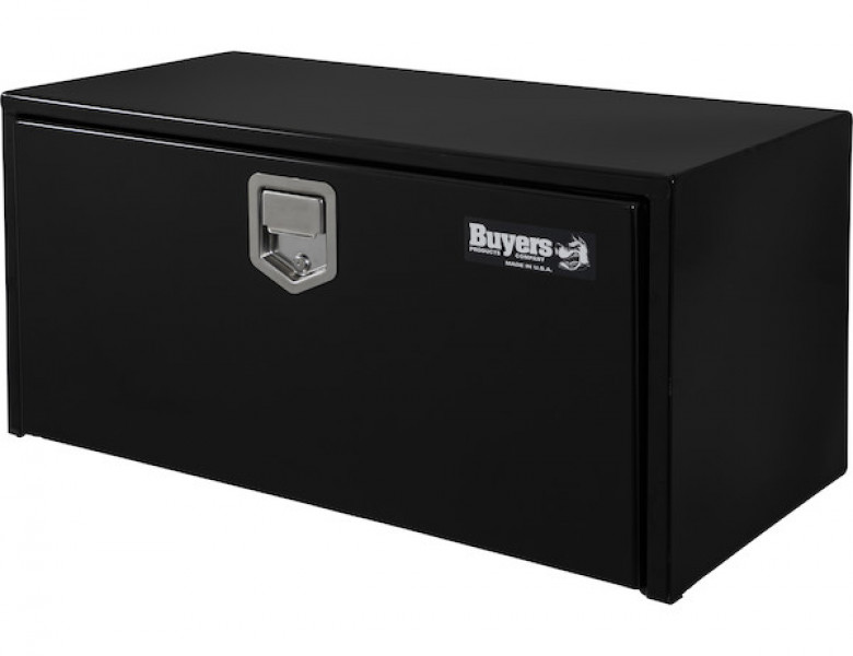 Image of 18x18x24 Inch Black Steel Underbody Truck Box With Paddle Latch from Buyers Products. Part number: 1702100