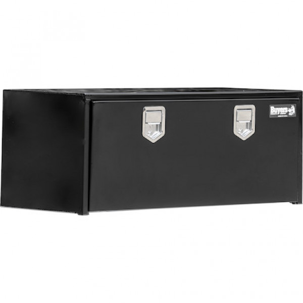 Image of 18x18x24 Inch Black Steel Underbody Truck Box With Paddle Latch from Buyers Products. Part number: 1702100